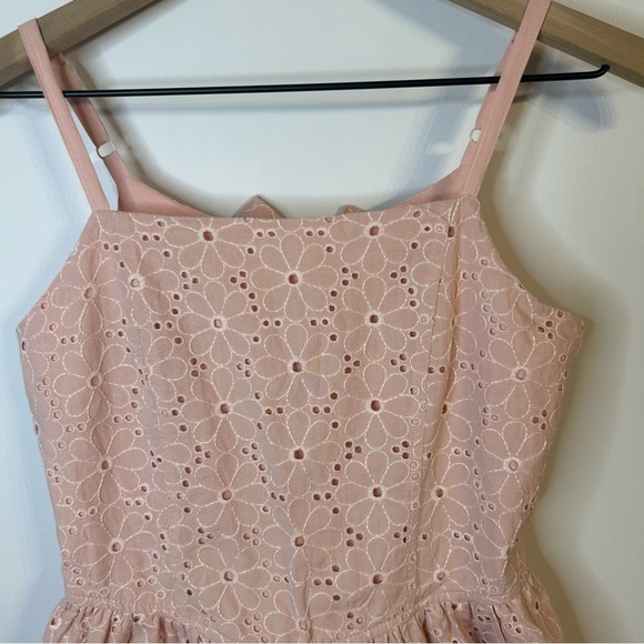 *Worn Once* Art Class Girl’s Pink Floral Eyelet Sleeveless Dress, Size L (10/12) - Picture 5 of 11